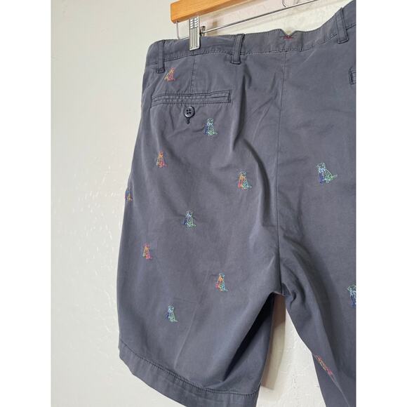 Cremieux Mens Embroidery Madison 9' Inseam Size 38 Dog Print Tchok Print NEW - Picture 3 of 8